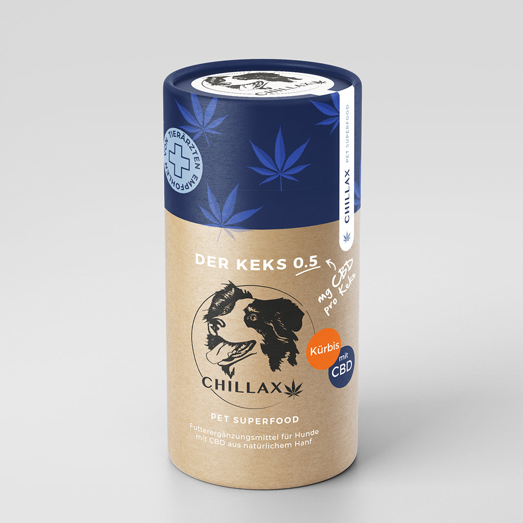 Chillax-Produkt: Hundekekse Kürbis mit 0.5mg CBD pro Keks
